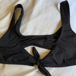 Knot tie bathing suit top